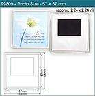 50 Blank Make Your Own PIC 57x57 Insert Fridge Magnets