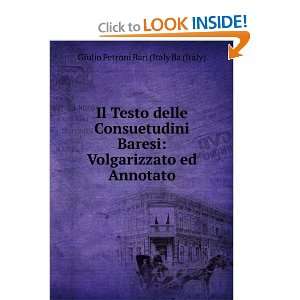   Volgarizzato ed Annotato Giulio Petroni Bari (Italy Ba (Italy) Books