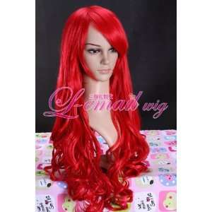  Hot 70cm Long Wavy Red Cosplay Party Hair Wig C27: Toys 