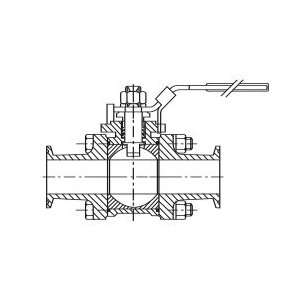    EG90CC 2 Way Ball Valve with Tri Clamp, 3.0, 316 