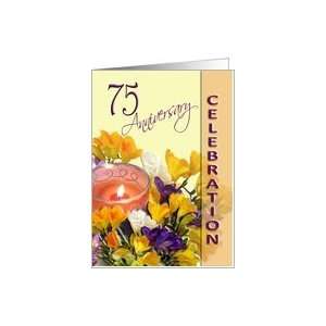 75th Wedding Anniversary Invitation   Freesias Card 