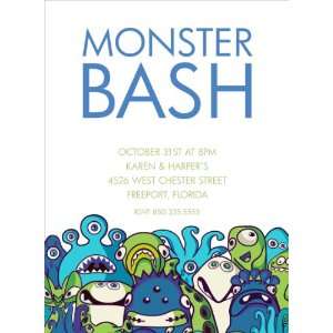  Monster Bash White Halloween Invitations Health 