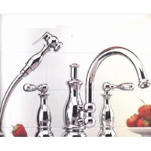  Mico 7703 MB 4 Hole Kitchen Faucet W/ Side Spray: Home 