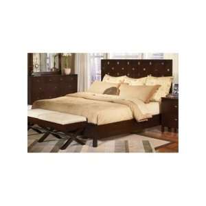  Wynwood Moxi Block Panel Bed in Java Size: King: Home 