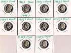 COMPLETE (10) COIN SET 1980 1989 S PROOF ROOSEVELT DIMES ~ NO TYPE 2