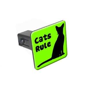 Cats Rule   1 1/4 inch (1.25) Tow Trailer Hitch Cover Plug Insert 