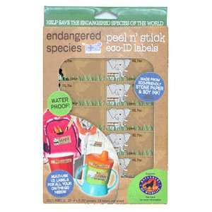 Endangered Species by Sud Smart Peel N Stick Eco ID Labels, Brown
