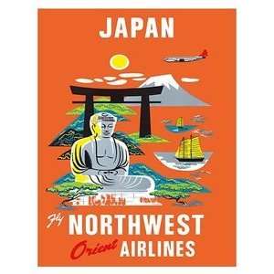  World Travel Poster Fly Northwest Orient Airlines Japan 12 