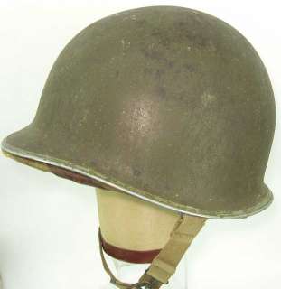 1st pattern Hawley liner & front seam fixed bale M1 helmet  