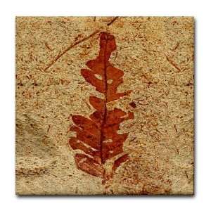  Fossil Image Art Gold Leaf Art Tile Coaster by  