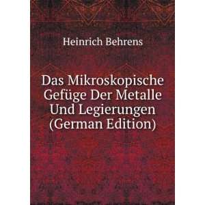   Legierungen (German Edition) (9785874805425) Heinrich Behrens Books