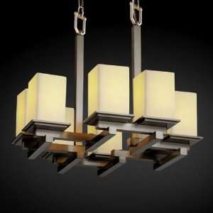 Justice Design Group CNDL 8670 AMBR DBRZ Dark Bronze with Amber Shades 