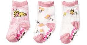 Disney Winnie Pooh baby SOCKS PINK SIZE 00 x 3 pairs  