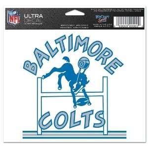  Baltimore Colts Retro Logo 5x6 Cling Decal Sports 