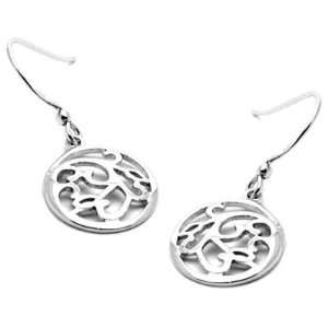  Charming floral filigree drop earrings styled in stirling 