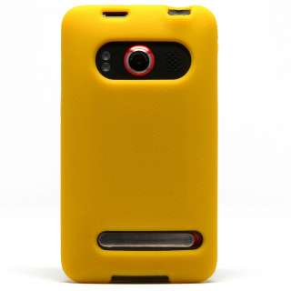 Yellow Rubber Silicone Gel Soft Cover Case Skin Sleeve for Sprint HTC 