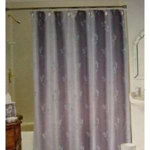   Tulip Lavender Damask Woven Fabric Shower Curtain: Home & Kitchen