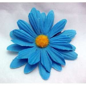  Blue 3 in. Daisy Hair Flower Clip: Beauty