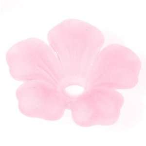  Lucite Camellia Flowers Matte Rose Pink Frost Light Weight 