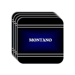 Personal Name Gift   MONTANO Set of 4 Mini Mousepad Coasters (black 
