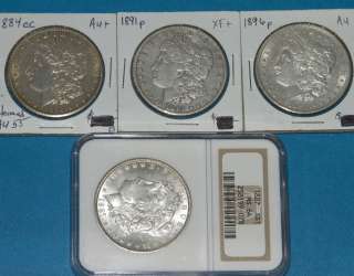 Silver Coins estate Lot 1884 cc 1891 1896 1887 p Morgan collectible 