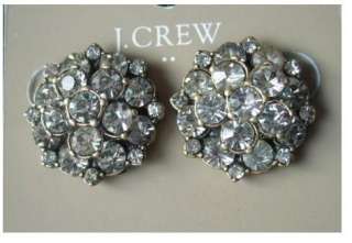 2011 Gifts NEW J.CREW Crystal Cluster Earrings Clear  