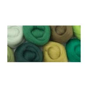 Wool Roving 12 .25 Ounce 8/Pkg Jungle