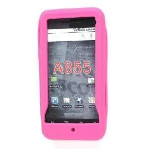 Specially Designed Silicone Skin Case for Motorola Droid A855   Pink