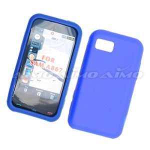  Samsung Eternity A867 Blue Silicone Skin Cover Case #2 