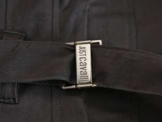 JUST CAVALLI $595 gray COTTON DRESS w/ belt, NEW, 44/8  