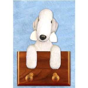  WHITE Bedlington Terrier Leash Holder