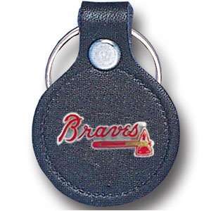  Atlanta Braves Small Leather/Pewter Key Ring   MLB 