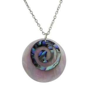  Gentle Breeze Abalone and Shell Pendant Necklace: Jewelry