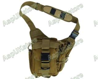 600D Tactical Shoulder Backpack Bag Pouch V/B Tan AG  