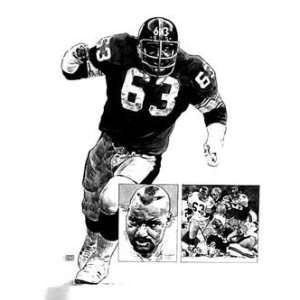  Ernie Holmes Pittsburgh Steelers Lithograph: Sports 