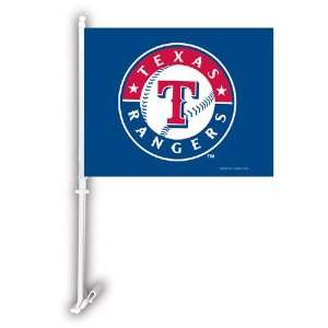  BSS   Texas Rangers MLB Car Flag W/Wall Brackett 