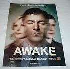 2012 NBC tv series ad page ~ AWAKE ~ Two Dreams One Reality