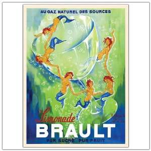 Best Quality Limonade Brault by Phillipe H. Noyer Framed 24x32 Canvas 