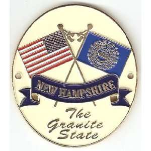   States of America Flags   Hiking Stick Medallion   The Granite State