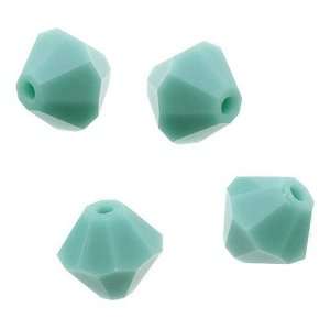  Czech Crystal Glass Beads 6mm Bicone Opaque Turquoise 