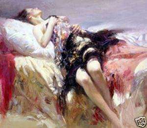 Art Repro oil paintingsSleep beautiful woman 24x36  