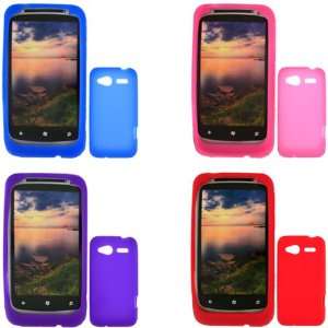  iFase Brand HTC Bresson Combo Solid Blue + Solid Red 