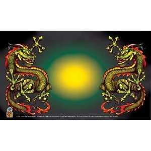 Double Dragon Green Gaming Playmat
