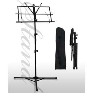 Standard Two Sections Folding Wire Music Stand w/ Carrying Case
