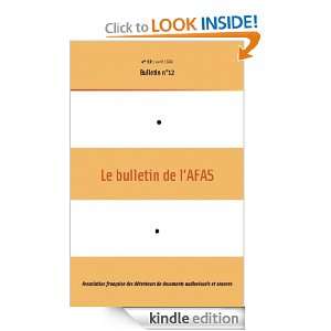 12  1999   Bulletin n°12   AFAS (French Edition): Association 