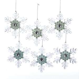  Club Pack of 12 Winter Frost Snowflake Christmas Ornaments 