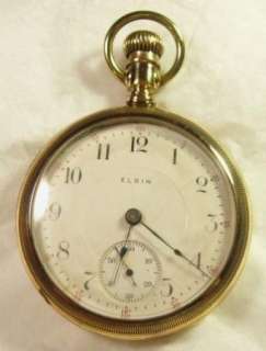 Antique 1909 17J Railroad Style Pocket Watch by Elgin  