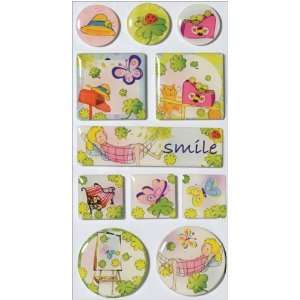  Irenes Garden WingsnThings Epoxy Stickers Smile: Home 