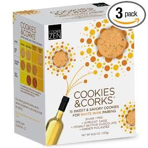 Cookies & Corks White Wine Pairing, 6.92 Ounce Boxes (Pack of 3 