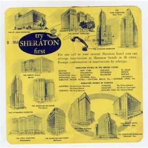    Park Sheraton Hotel Receipt New York City 1952 